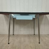 Blue formica table 2 chairs 1 mdj stool