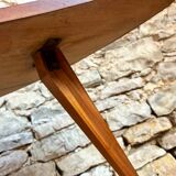 Kidney-shaped coffee table in mahogany, 1950s design