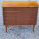 Vintage golden mahogany chest of drawers 3 drawers conical feet from the 60s