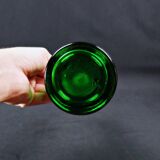 Vintage 70s green Empoli glass genie carafe bottle