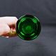 Vintage 70s green Empoli glass genie carafe bottle