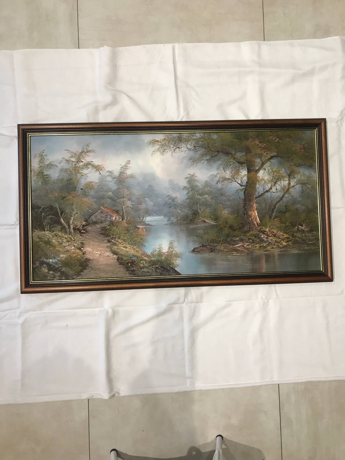 Large format landscape canvas painting