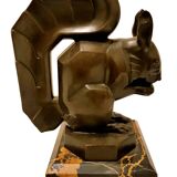 Serre-livres en bronze Max Le Verrier 1925