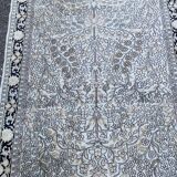 Handmade beige wool Persian rug 130x200