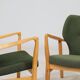 Pair of longue chairs royal green velvet by Ikea