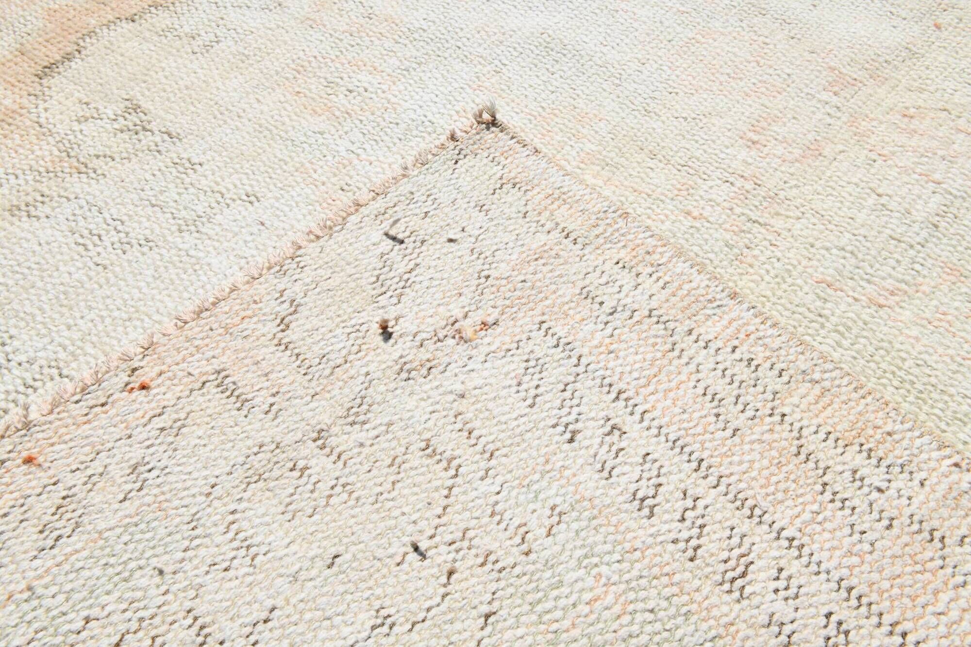 Pale Blush Vintage Area Rug, 182x304 Cm Faded Wool Carpet, 182x304 Cm