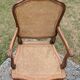 Antique Louis XV Style Armchair 20th Century Oak Caning Office Living Room