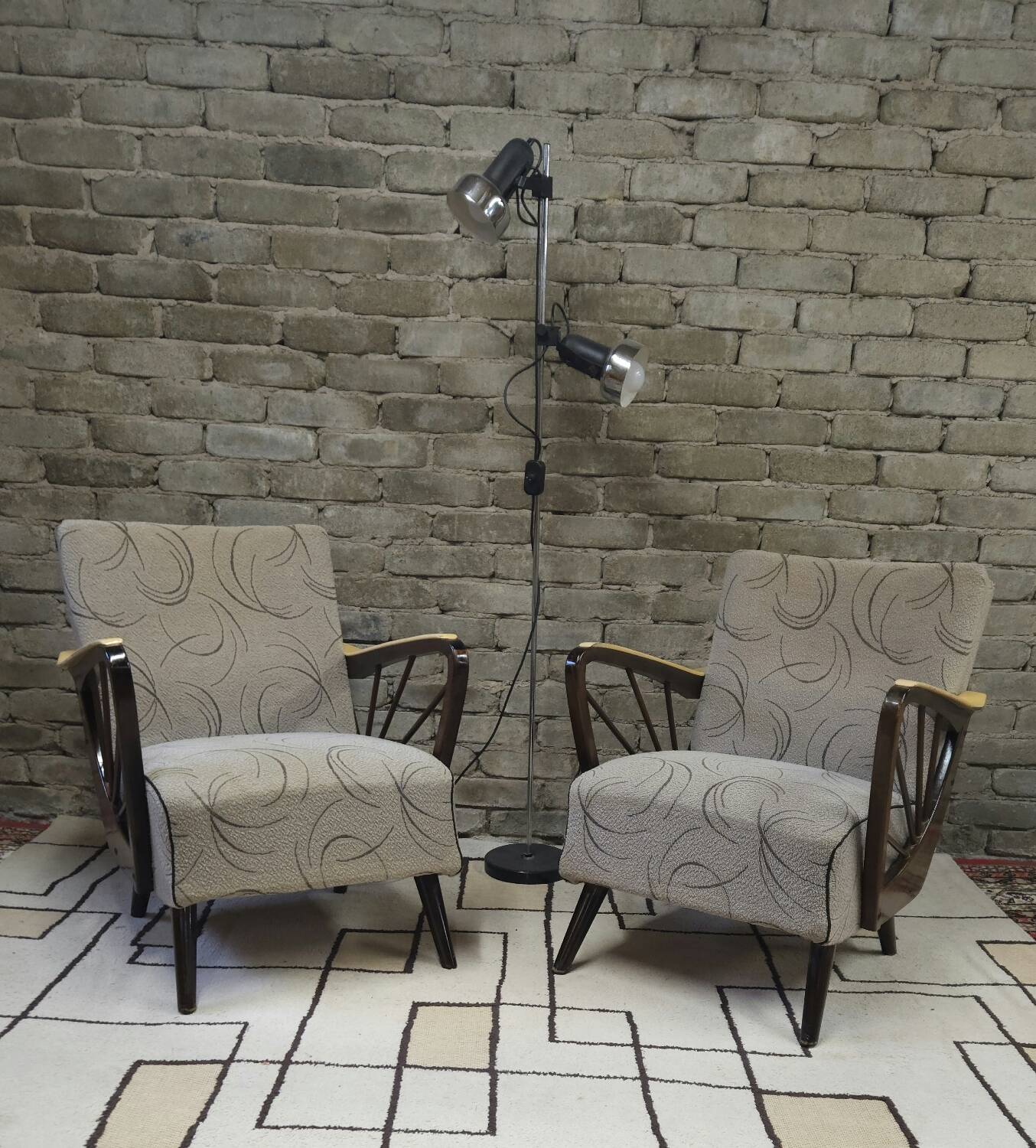 Paire de fauteuils année 50 vintage 