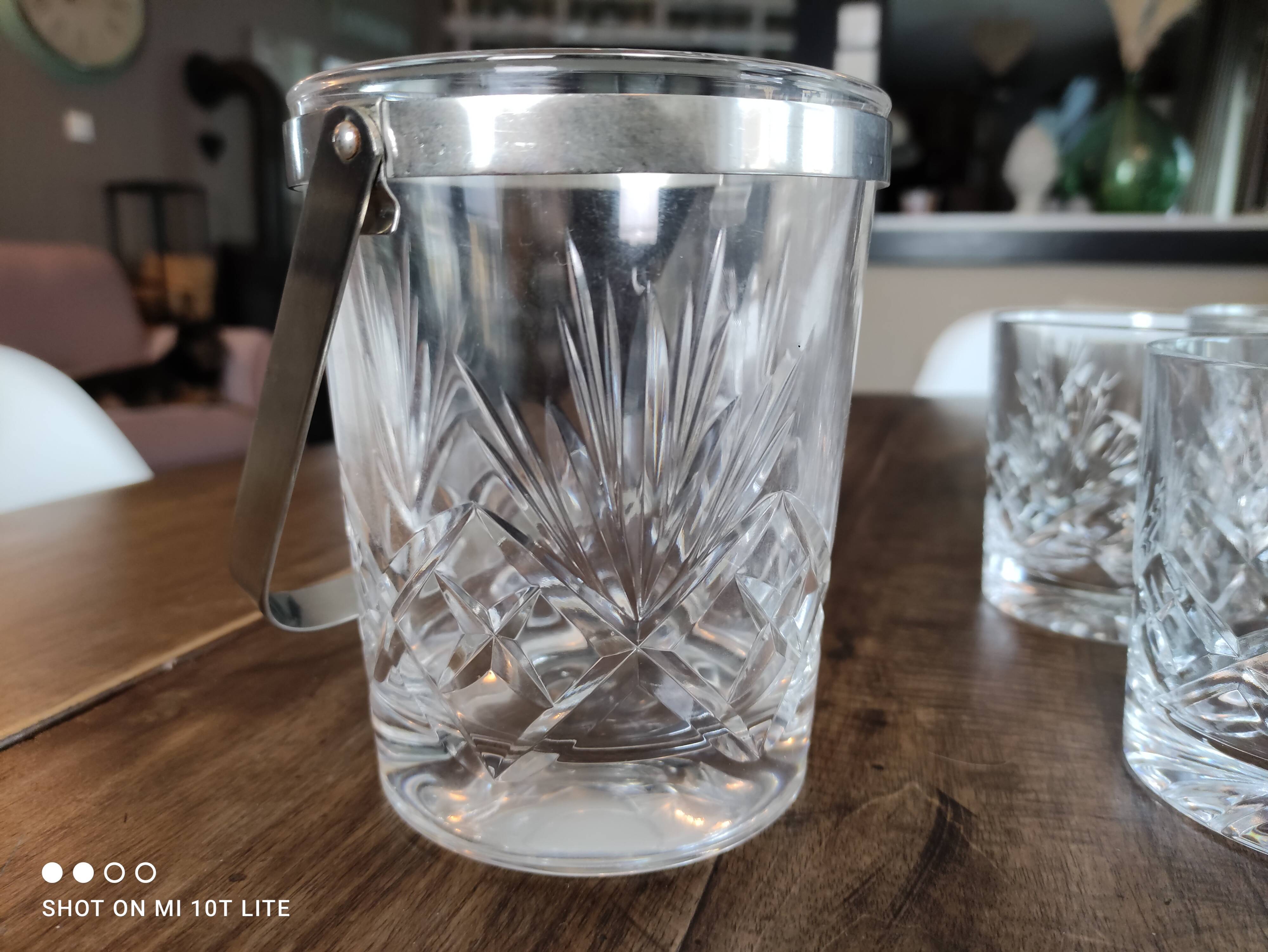 Whisky service 5 pieces in chiseled crystal