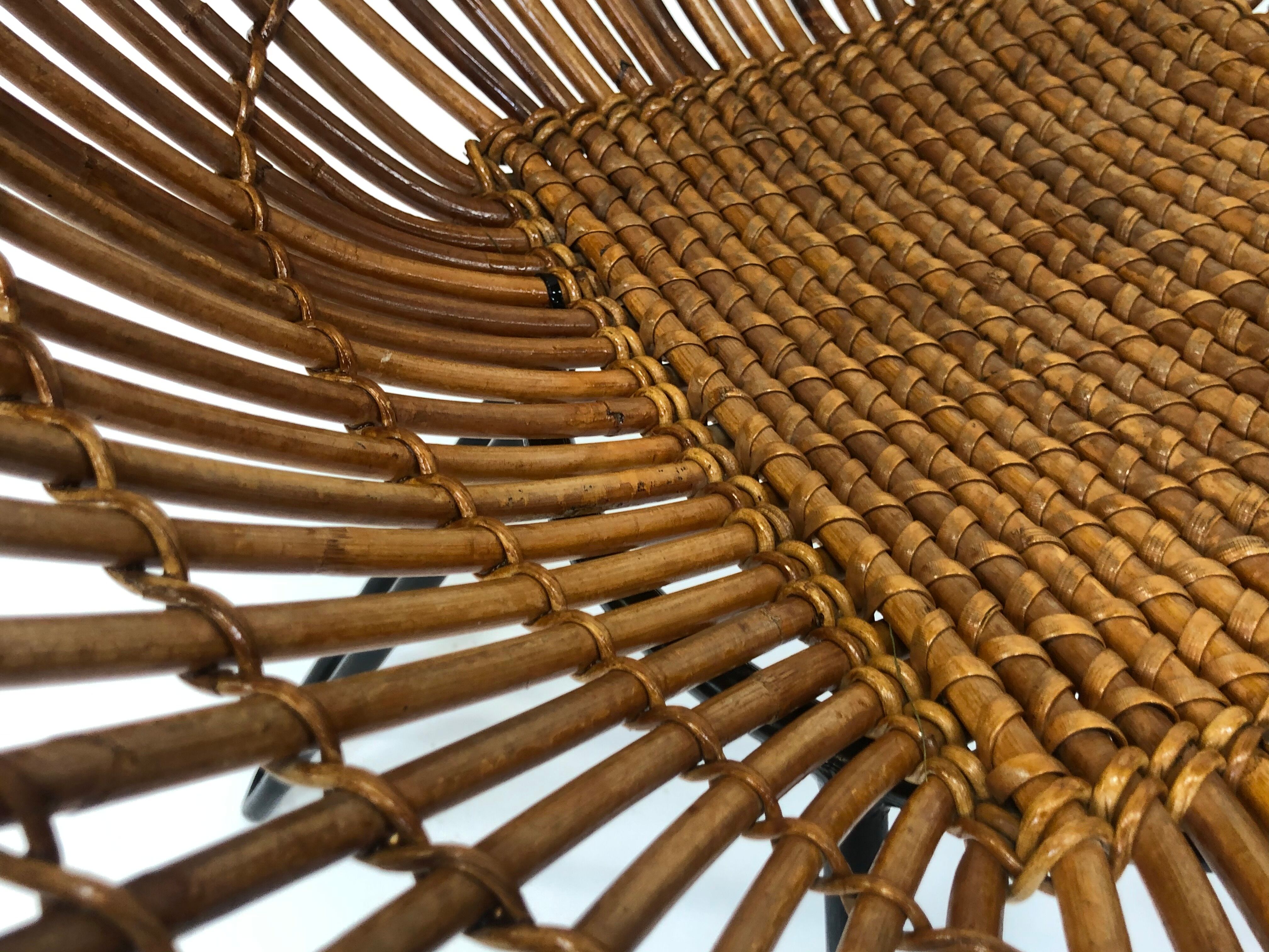 Rohe Noordwolde rattan armchair, 1960, Netherlands