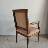 Louis XVI Jacob style armchair beige trim