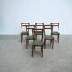 Set of six elegant Italian dining chairs