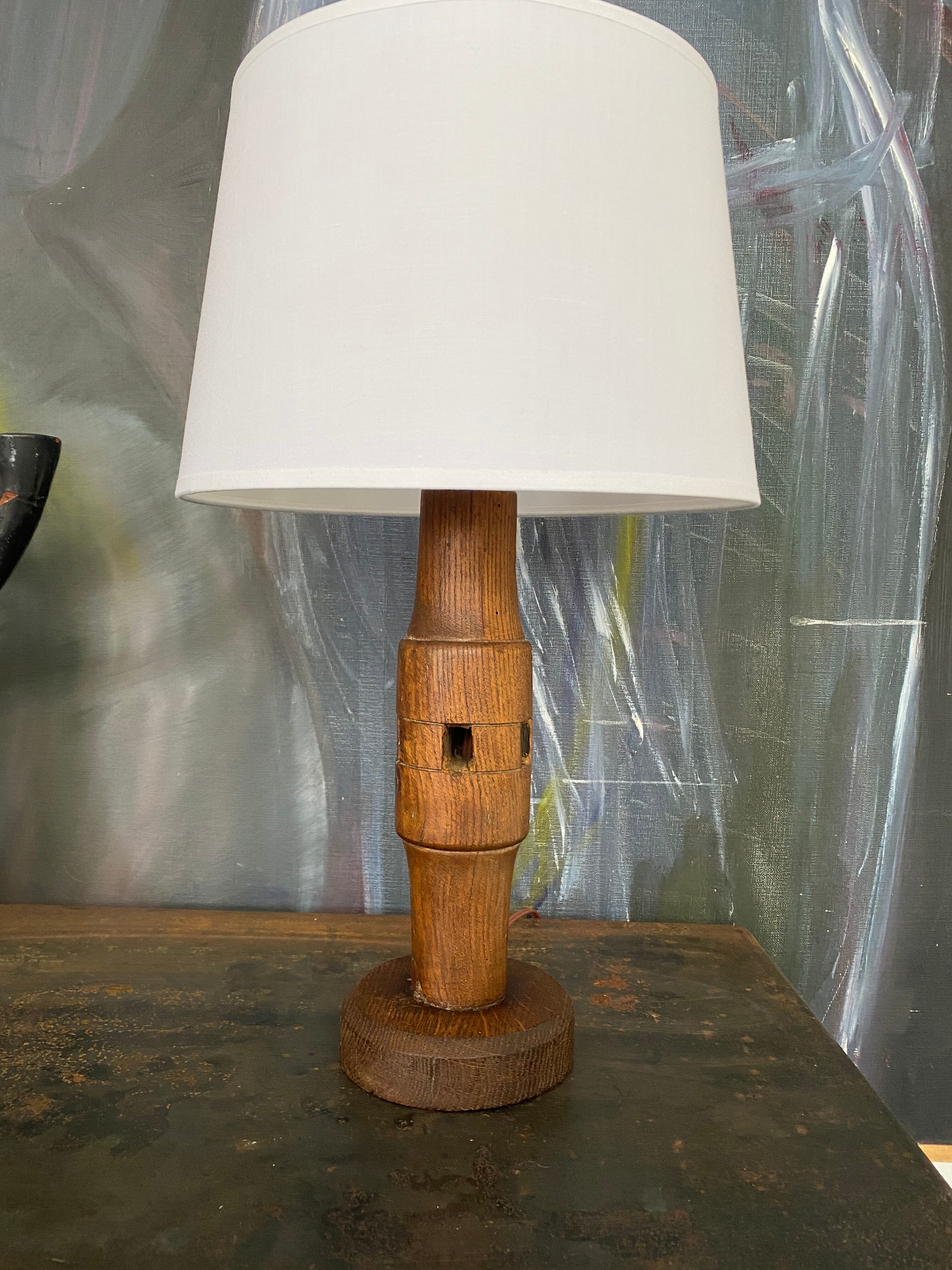Modernist vintage wood lamp
