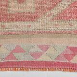 3x10 Soft Pink Turkish Vintage Runner Rug, 97x324Cm