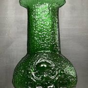 Vintage pressed glass vase from the 1970s.