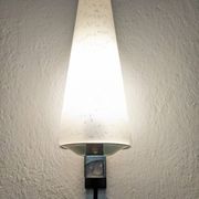 Arlus glass and brass wall lamp, France circa 1960
