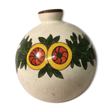 Art deco ball vase in cracked earthenware