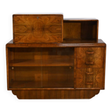 Meuble Vitré Rurka en Ronce de Noyer, Art Déco – 1940
