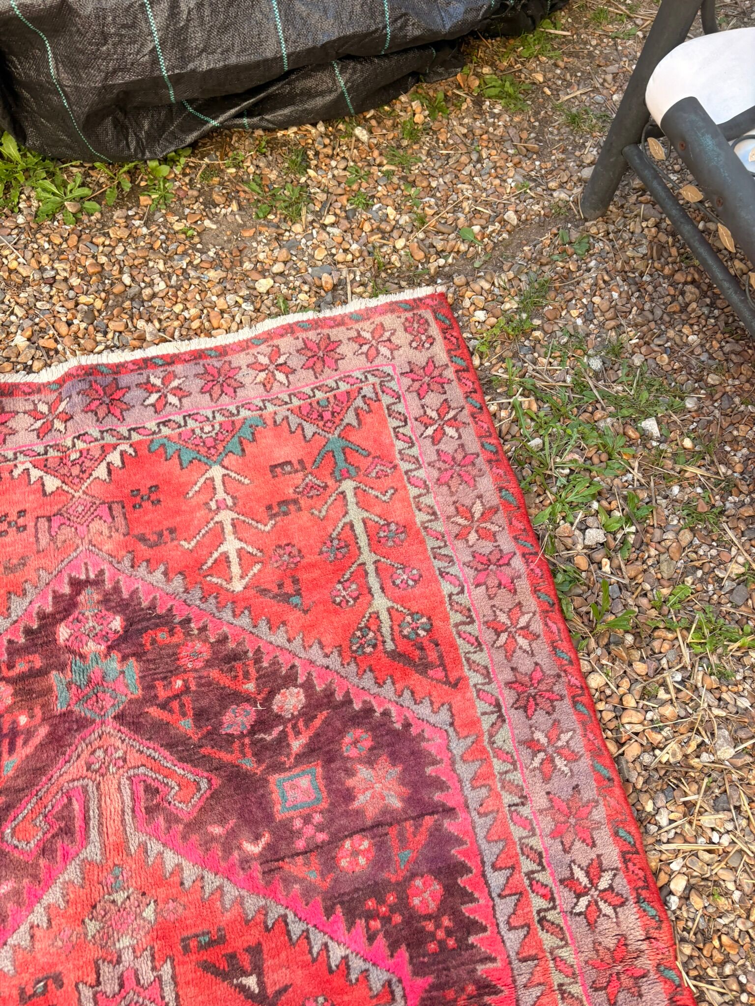 Persian Carpet Main Wool Shiraz Hamadan Iran Origin Boho Chic 209x130