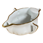 Double sauce boat antique pillivuyt fat lean porcelain white