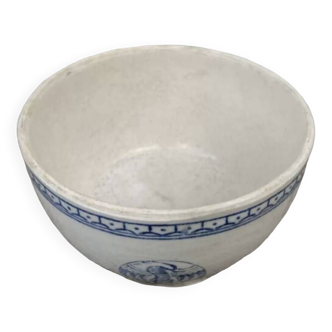 Asian beige ceramic salad bowl