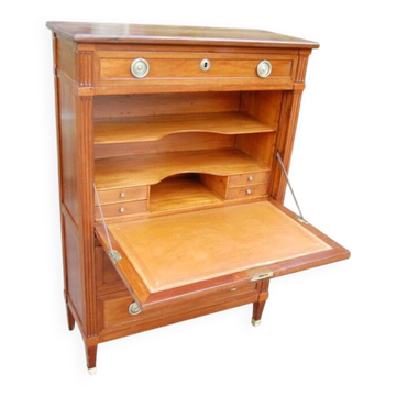 Louis XVI period secretary from the late 18th century in mahogany.