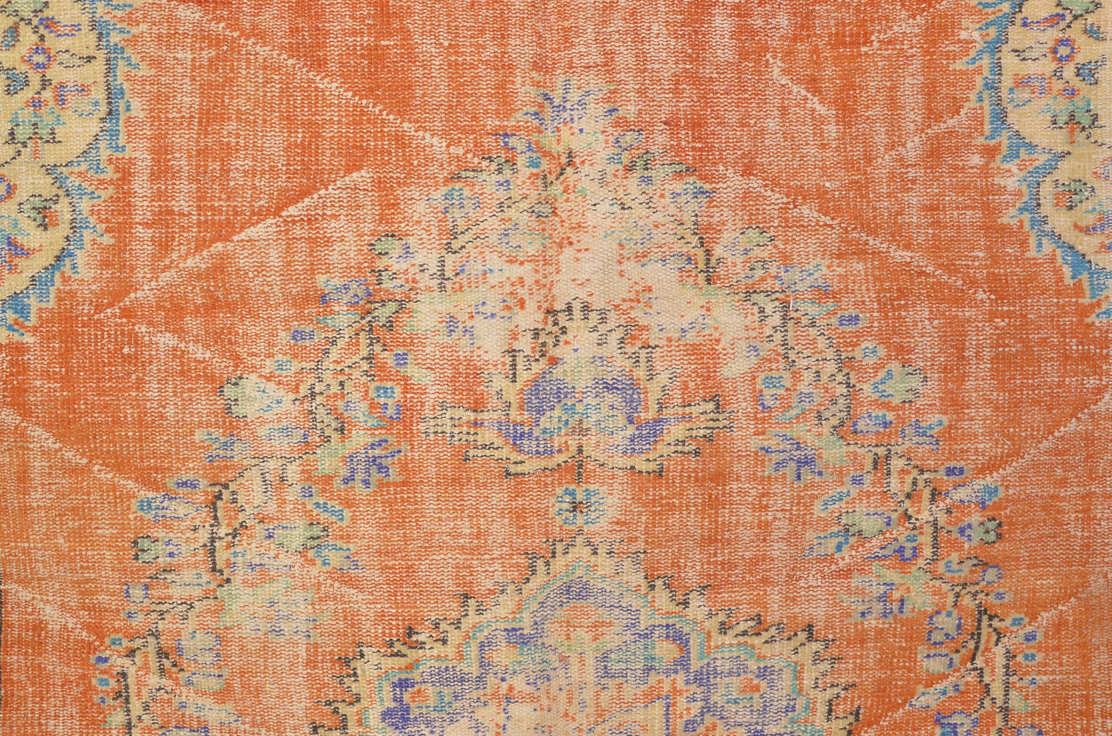 Vintage Oushak Wool Turkish Rug sku2304