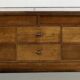 Vintage Siegel Paris workbench in oak and glass – 1950