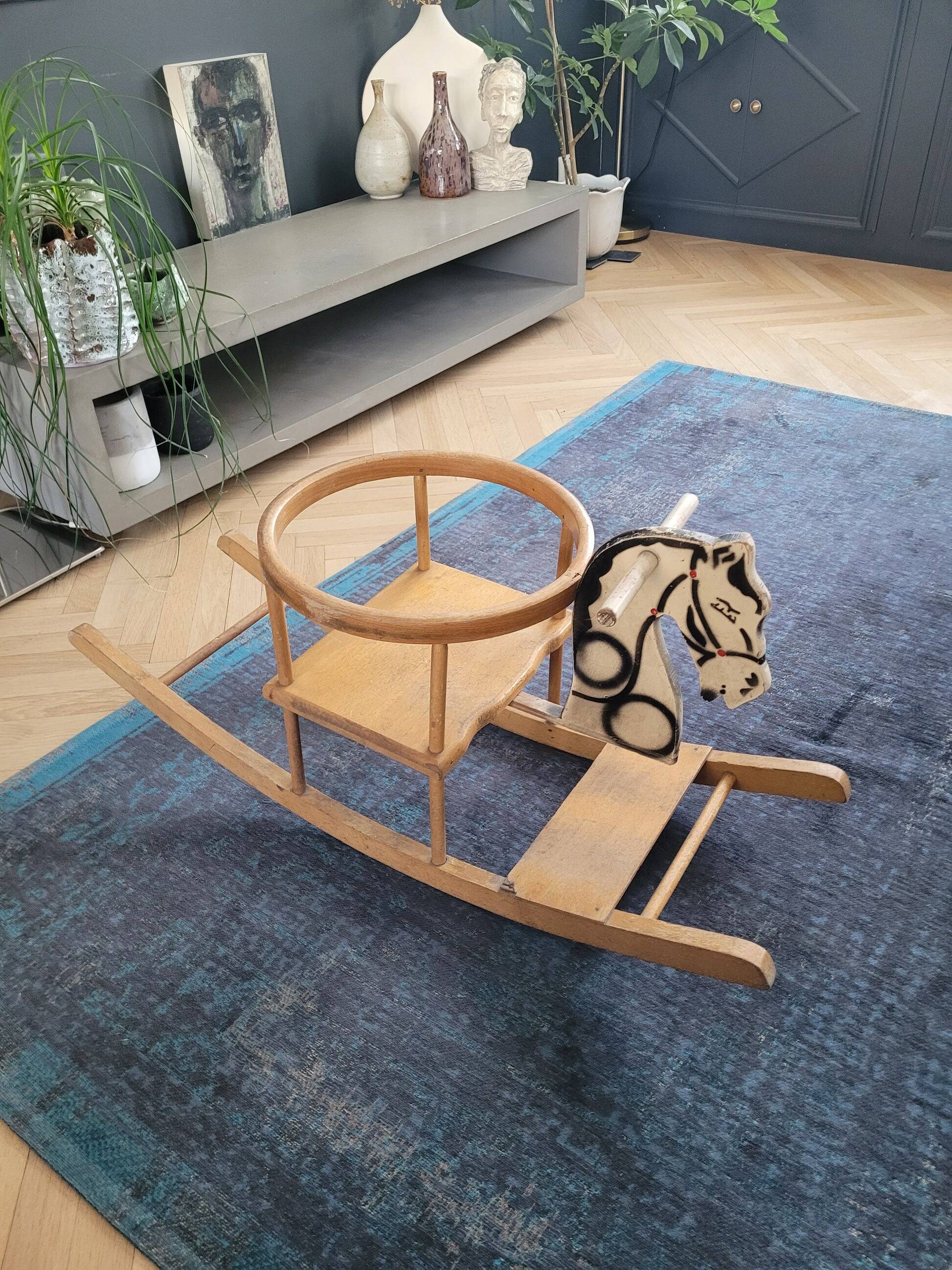 Cheval à bascule enfant, années 50