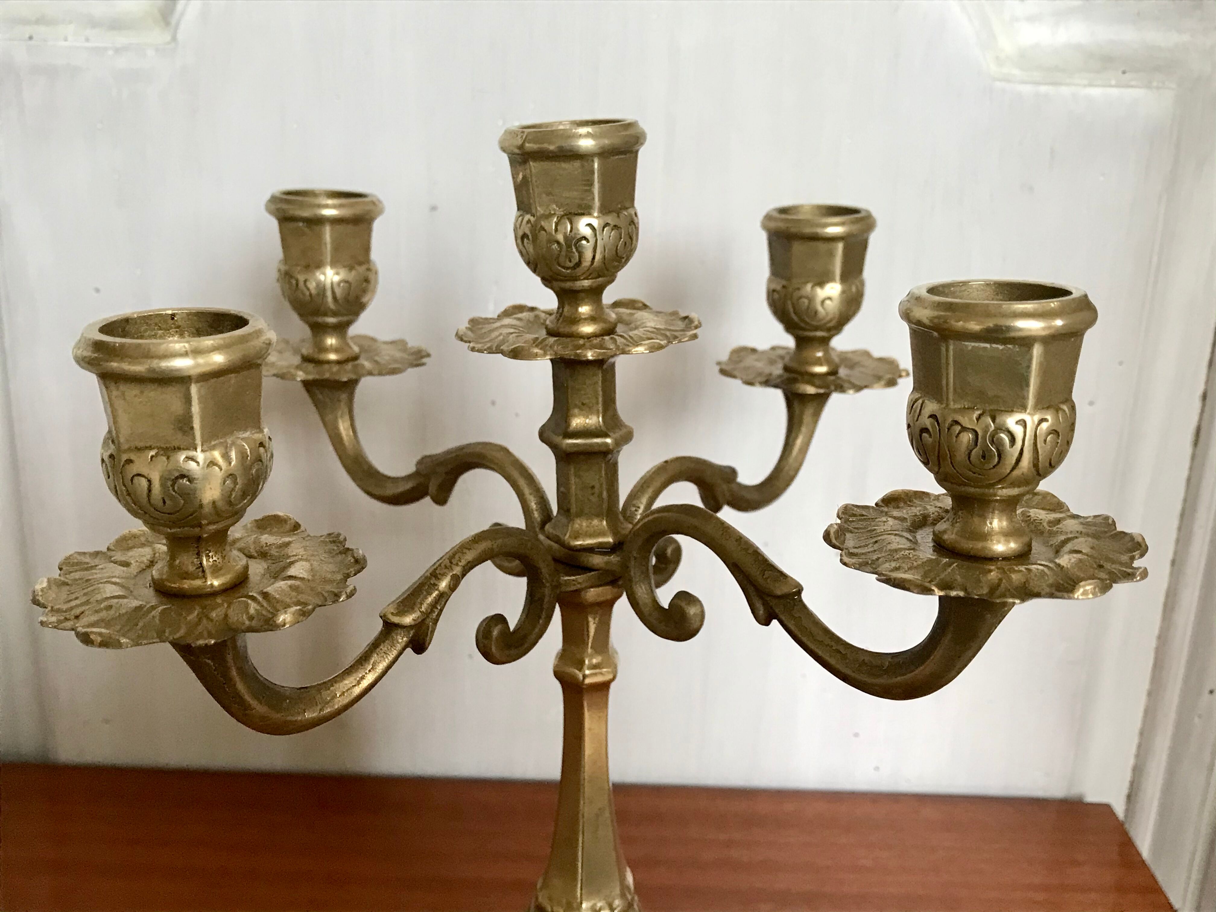 Golden bronze chandelier