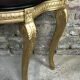 Louis XV style console in carved wood with waxed black wood top