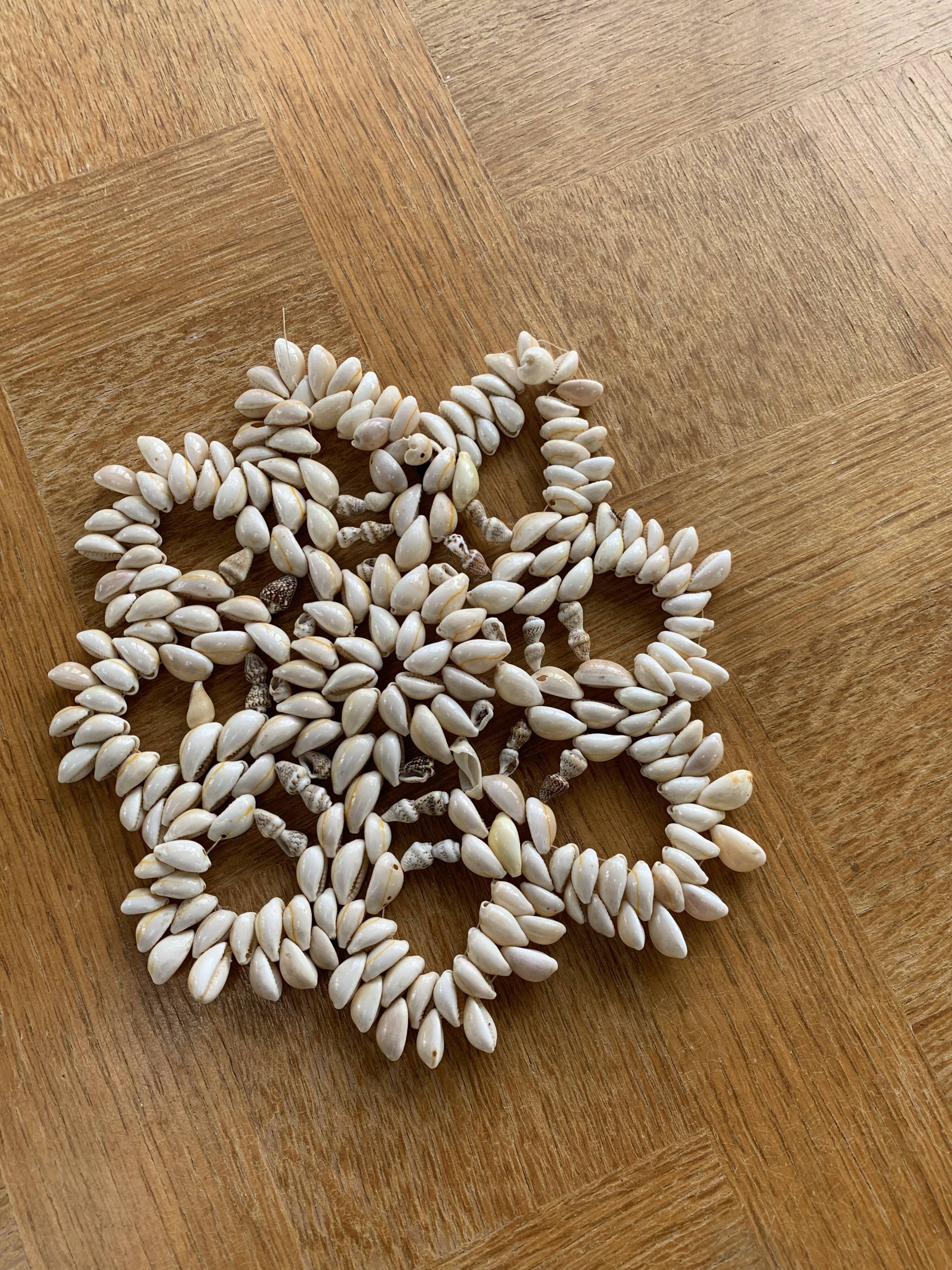 Vintage shell underside floral pattern