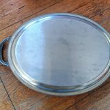 Vintage stainless steel tray by Jean Couzon