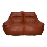 Vintage Patchwork Leather 2-seater Beanbag / Sofa