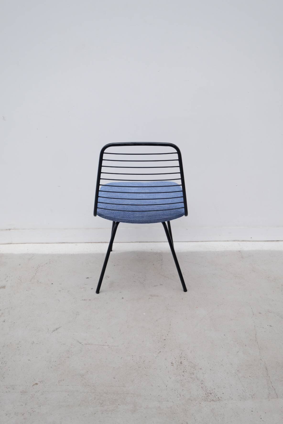 Jean-Louis Bonnant chair in metal and fabric, 1950