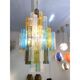 Lustre du 21e siècle en verre de Murano multicolore "quadrillé".