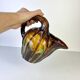 Vallauris pitcher vintage brown yellow squash