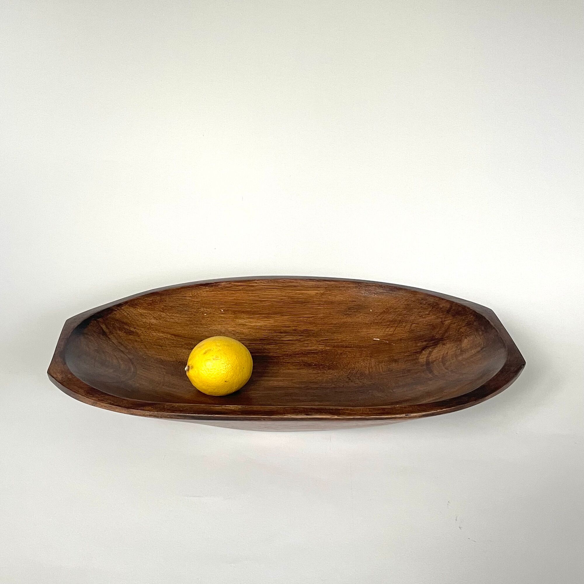 Carved solid wood cup, vintage 1960
