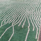 Tapis berbère vert Authentique fait main 300x365