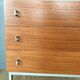 Brasilia-werk dresser white and teak 3 drawers years 60