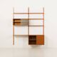 Preben Sorensen two bay teak wall unit, PS systems Randers, Denmark, 1960s