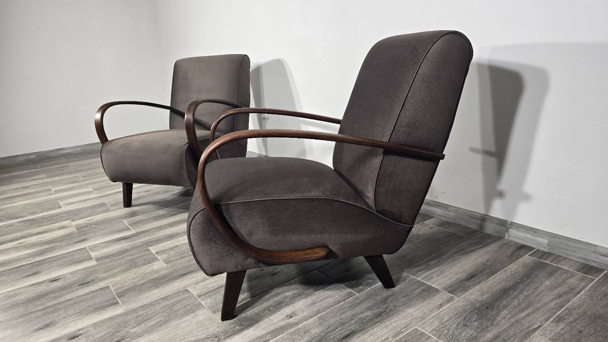 Fauteuils par Jindrich Halabala, 1940s, Set de 2