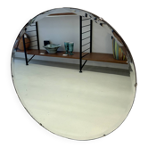 Art Deco Style Round Beveled Mirror