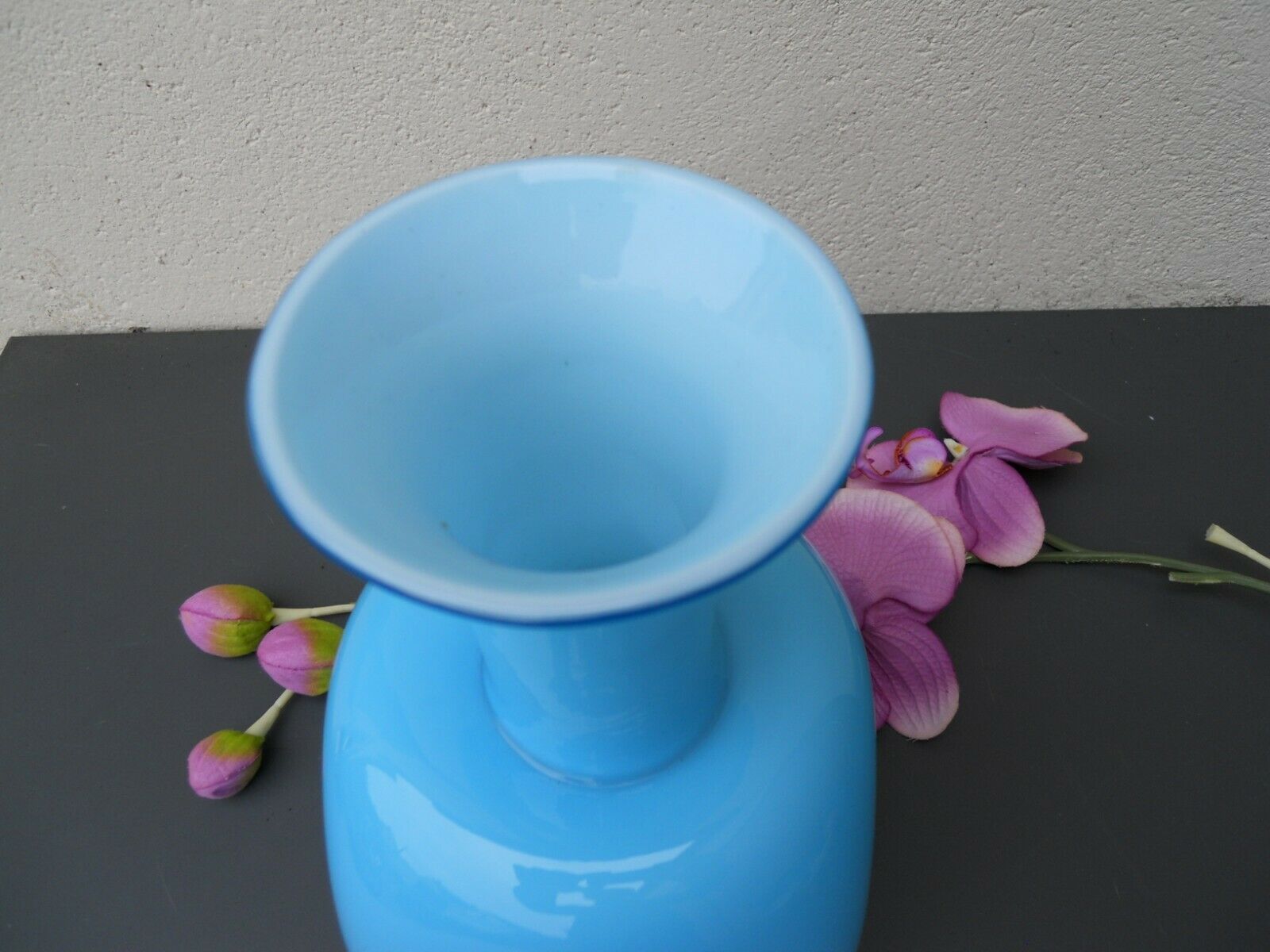 Vase turquoise verre