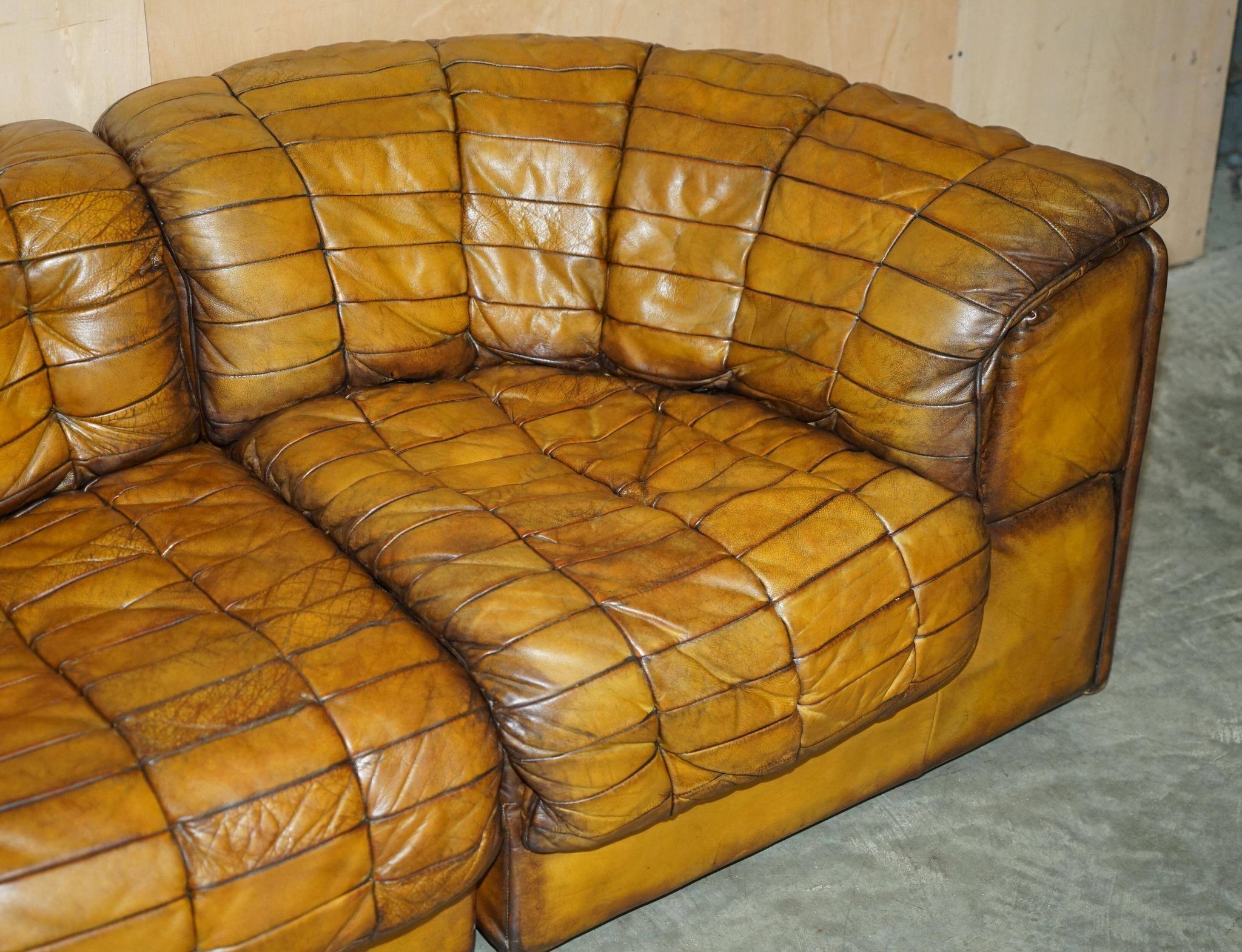 Canapé d'angle modulaire vintage cuir De Sede DS-11