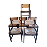 Six mulched dining chairs