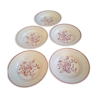 Hollow plates iron earth Lunéville KG carnation model