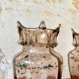 Pair of Art Nouveau crystal vases by Auguste Jean