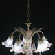 Liz Taylor, Iridiscent Pink Murano Glass Chandelier, 1980s