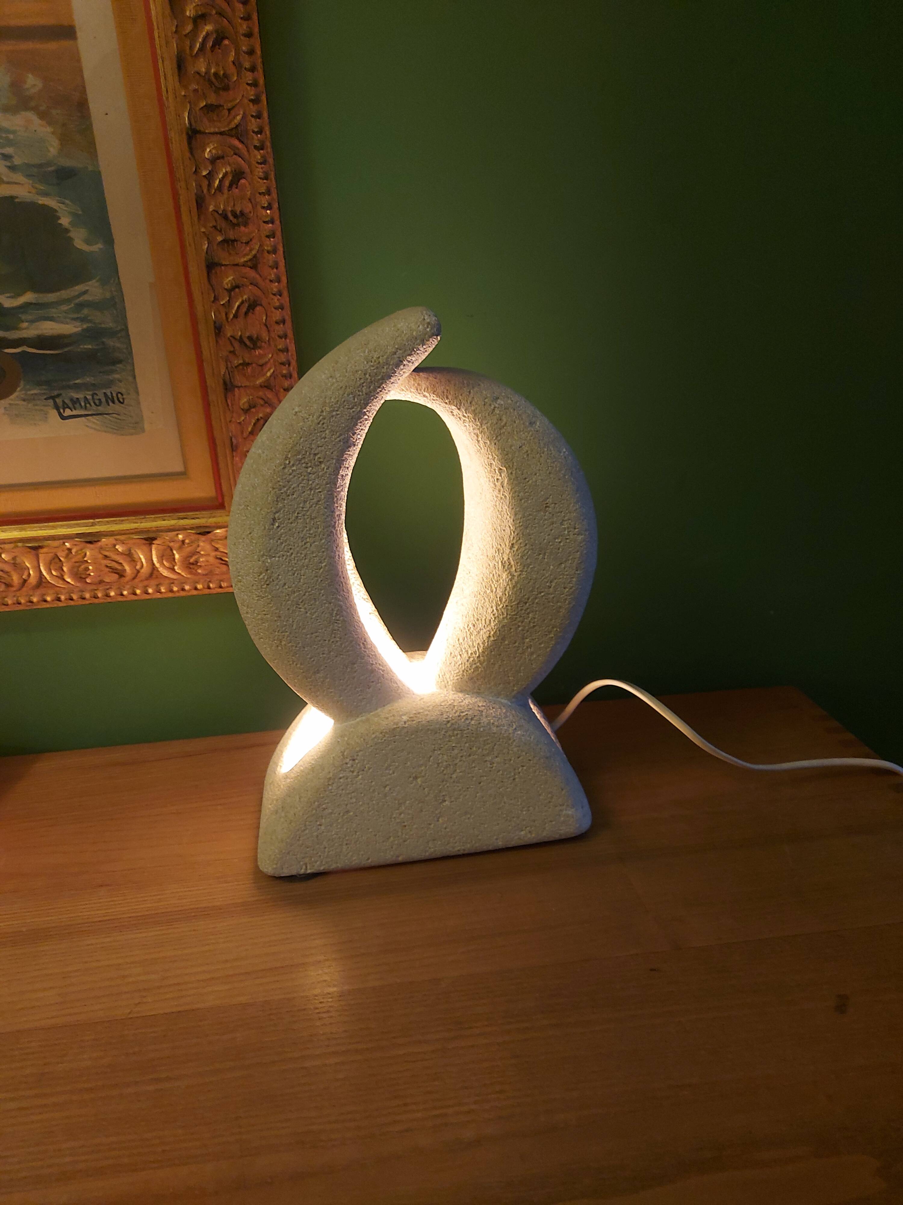 Albert tormos stone sculpture lamp (signed)